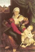 Bernardino Lanino The Virgin and Child with St. Anne painting